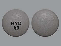 This is a Tablet Oral Only Er 24 Hr imprinted with HYD  40 on the front, nothing on the back.