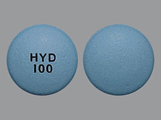 This is a Tablet Oral Only Er 24 Hr imprinted with HYD  100 on the front, nothing on the back.