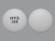 Hysingla Er: Esto es un Tableta Sólo Por Uso Oral Er 24 Hr imprimido con HYD  120 en la parte delantera, nada en la parte posterior, y es fabricado por None.
