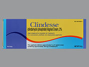Clindesse: This is a Cream Er imprinted with nothing on the front, nothing on the back.