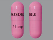 Paroxetine Mesylate: Esto es un Cápsula imprimido con BRISDELLE en la parte delantera, 7.5 mg en la parte posterior, y es fabricado por None.