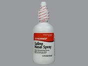 Saline Mist: This is a Aerosol Spray imprinted with nothing on the front, nothing on the back.