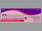 Gynazole-1: This is a Cream With Prefilled Applicator imprinted with nothing on the front, nothing on the back.