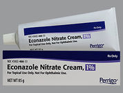 Econazole Nitrate: This is a Cream imprinted with nothing on the front, nothing on the back.