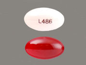 Docusate Sodium: This is a Capsule imprinted with L486 on the front, nothing on the back.