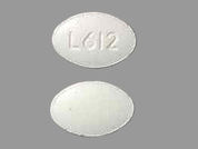 Loratadine: This is a Tablet imprinted with L612 on the front, nothing on the back.