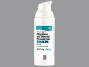 Adapalene-Benzoyl Peroxide: This is a Gel With Pump imprinted with nothing on the front, nothing on the back.