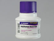 Polyethylene Glycol: This is a Powder imprinted with nothing on the front, nothing on the back.