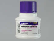 Polyethylene Glycol: This is a white Powder imprinted with nothing on the front, nothing on the back, and is manufactured by PERRIGO/PADAGIS.