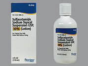 Sulfacetamide Sodium: This is a Suspension Topical imprinted with nothing on the front, nothing on the back.