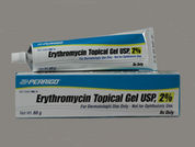 Erythromycin: Esto es un Gel imprimido con nada en la parte delantera, nada en la parte posterior, y es fabricado por None.