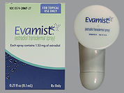 Evamist: This is a Spray Non-aerosol imprinted with nothing on the front, nothing on the back.