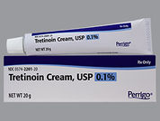 Tretinoin: Esto es un Crema imprimido con nada en la parte delantera, nada en la parte posterior, y es fabricado por None.