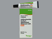 Sulfacetamide Sodium: Esto es un Ungüento imprimido con nada en la parte delantera, nada en la parte posterior, y es fabricado por PERRIGO/PADAGIS.