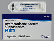 Hydrocortisone Acetate: This is a Suppository Rectal imprinted with nothing on the front, nothing on the back.