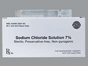 Sodium Chloride: This is a colorless Vial Nebulizer imprinted with nothing on the front, nothing on the back, and is manufactured by PARI RESPIRATOR.