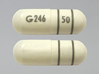 This is a Capsule imprinted with G 246 on the front, 50 on the back.