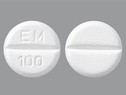 Euthyrox: This is a Tablet imprinted with EM  100 on the front, nothing on the back.