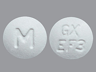 This is a Tablet imprinted with GX  EF3 on the front, M on the back.