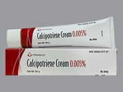 Calcipotriene: This is a Cream imprinted with nothing on the front, nothing on the back.