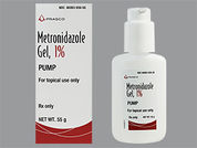 Metronidazole: This is a Gel With Pump imprinted with nothing on the front, nothing on the back.