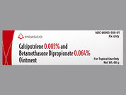 Calcipotriene-Betamethasone: This is a Ointment imprinted with nothing on the front, nothing on the back.