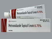 Metronidazole: This is a Cream imprinted with nothing on the front, nothing on the back, and is manufactured by PRASCO LABS.