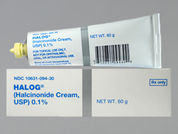 Halog: This is a Cream imprinted with nothing on the front, nothing on the back.