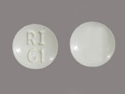 Sumatriptan Succinate: This is a Tablet imprinted with RI  61 on the front, nothing on the back.