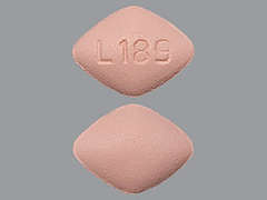 This is a light pink diamond Tablet Er 24 Hr imprinted with L189 on the front, nothing on the back, and is manufactured by RANBAXY/SUN PHA.