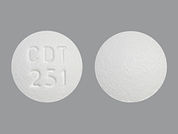 Amlodipine-Atorvastatin: This is a Tablet imprinted with CDT  251 on the front, nothing on the back.