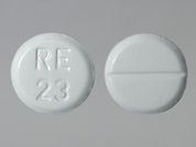 Furosemide: This is a Tablet imprinted with RE  23 on the front, nothing on the back.