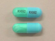 Clindamycin Hcl: This is a Capsule imprinted with RX692 on the front, RX692 on the back.