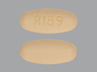 This is a Tablet imprinted with R189 on the front, nothing on the back.