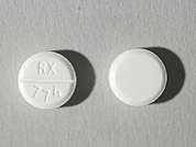 Lorazepam: Esto es un Tableta imprimido con RX  774 en la parte delantera, nada en la parte posterior.