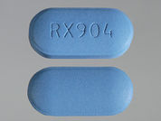 Valacyclovir: This is a Tablet imprinted with RX904 on the front, nothing on the back.