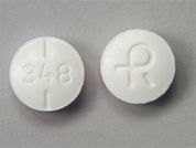 Propylthiouracil: This is a Tablet imprinted with 348 on the front, logo on the back.