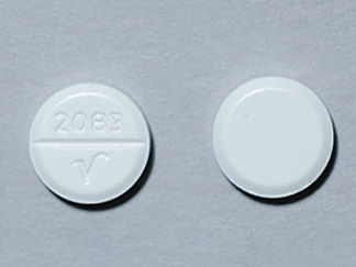 This is a Tablet imprinted with 2083  V on the front, nothing on the back.