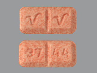 This is a Tablet imprinted with 37 44 on the front, V V on the back.