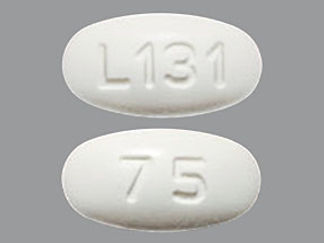 This is a Tablet imprinted with L131 on the front, 75 on the back.