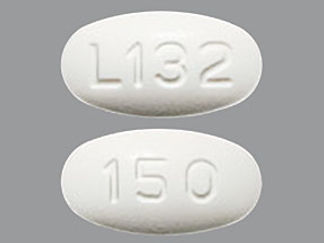 This is a Tablet imprinted with L132 on the front, 150 on the back.