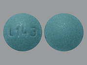 Losartan Potassium: This is a green round Tablet imprinted with L143 on the front, nothing on the back, and is manufactured by ALEMBIC PHARMAC.