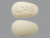 Losartan-Hydrochlorothiazide: Esto es un Tableta imprimido con L146 en la parte delantera, nada en la parte posterior, y es fabricado por None.