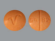 Propranolol Hcl: This is a Tablet imprinted with logo on the front, 54 82 on the back.