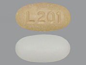 Telmisartan-Hydrochlorothiazid: Esto es un Tableta imprimido con L201 en la parte delantera, nada en la parte posterior, y es fabricado por None.