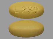 Valsartan-Hydrochlorothiazide: This is a Tablet imprinted with L 239 on the front, nothing on the back.