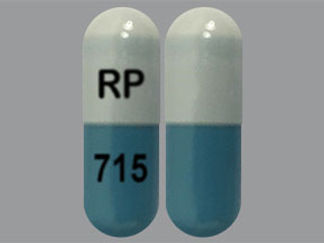 This is a Capsule Er 24 Hr imprinted with RP on the front, 715 on the back.