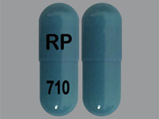 This is a Capsule Er 24 Hr imprinted with RP on the front, 710 on the back.