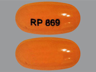 This is a Capsule imprinted with RP 869 on the front, nothing on the back.