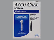 Accu-Chek Softclix: Esto es un Cada imprimido con nada en la parte delantera, nada en la parte posterior, y es fabricado por None.